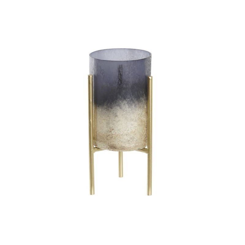 Candleholder DKD Home Decor Aged finish Glass Metal (10 x 10 x 23 cm) - Article for the home at wholesale prices