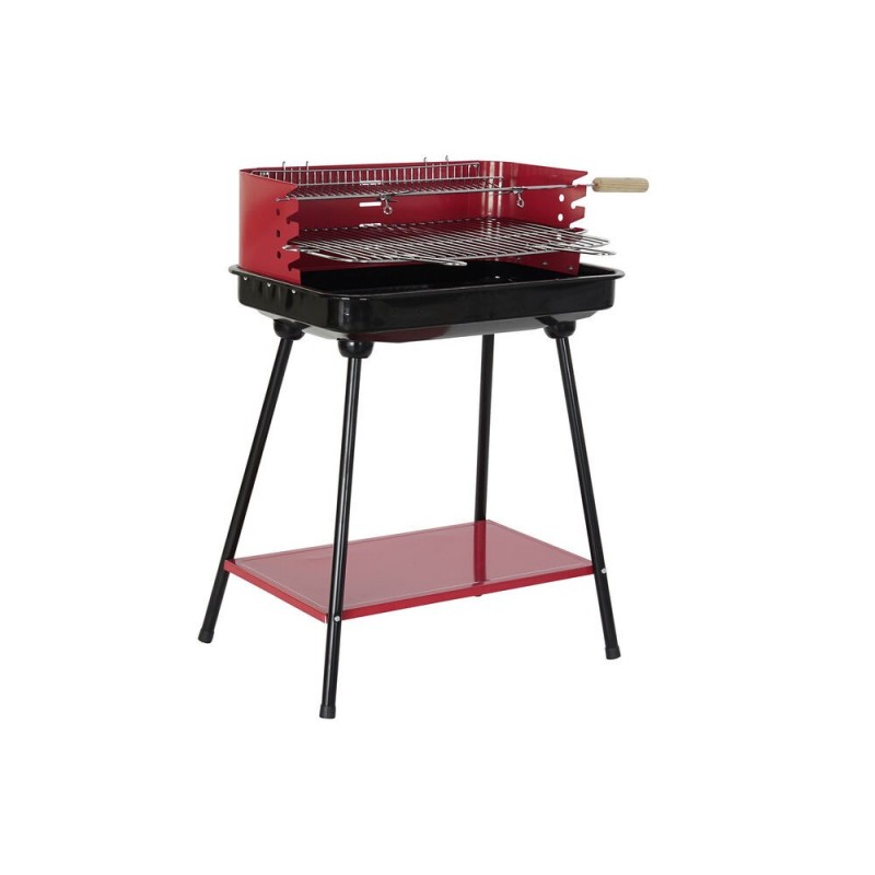 Barbecue à Charbon sur Pied DKD Home Decor Rouge Acier (53 x 37 x 80 cm) - Barbecue à prix grossiste