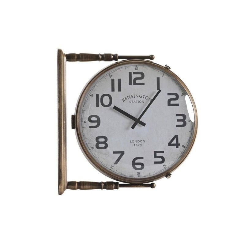 DKD Home Decor Wall Clock Gold Glass White Iron (36 x 9 x 38 cm) - Article for the home at wholesale prices