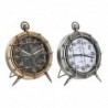 Horloge de table DKD Home Decor Mappemonde Verre Argenté Noir Doré Blanc Fer (22 x 17 x 29 cm) (2 Unités) - Article pour la maison à prix grossiste