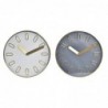 Horloge Murale DKD Home Decor Verre Gris Doré Aluminium Blanc (35,5 x 4,2 x 35,5 cm) - Article pour la maison à prix grossiste
