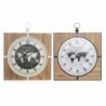 Wall Clock DKD Home Decor Black MDF White Iron Mappemonde (60 x 4.5 x 60 cm) - Article for the home at wholesale prices