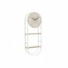 Wall Clock DKD Home Decor Natural Metal MDF White (25.5 x 11.5 x 71 cm) - Article for the home at wholesale prices