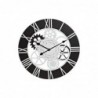 Wall Clock DKD Home Decor Wood Black White Iron Gear (60 x 4 x 60 cm) - Article for the home at wholesale prices