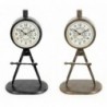 Table clock DKD Home Decor Black Gold Iron PVC Loft (17 x 8 x 31 cm) (2 Units) - Article for the home at wholesale prices