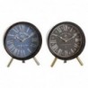 Horloge de table DKD Home Decor Verre Noir Bleu Métal (20,5 x 5 x 24 cm) (2 Unités) - Article pour la maison à prix de gros