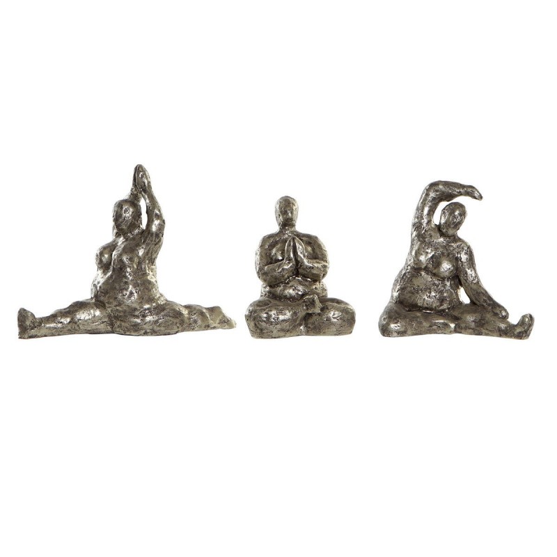 Decorative Figurine DKD Home Decor Gilded Modern Yoga Resin (11 x 22.5 x 17 cm) (3 Units) - Article for the home at wholesale prices