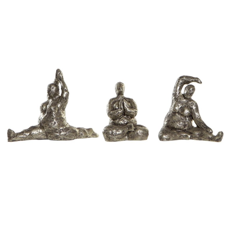 Figurine Décorative DKD Home Decor Doré Résine Yoga Moderne (11 x 22,5 x 17 cm) (3 Unités) - Article pour la maison à prix de gros