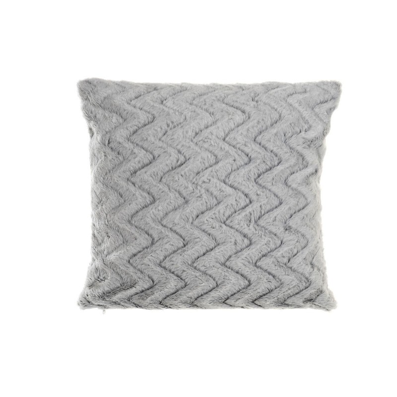 Cushion DKD Home Decor Polyester Zigzag Aluminium Bicolore (45 x 10 x 45 cm) - Article for the home at wholesale prices