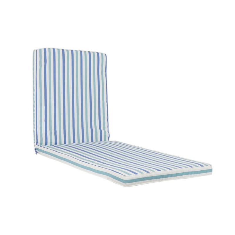 Cushion DKD Home Decor Hammocks Stripes White Sky Blue (190 x 60 x 5 cm) - Article for the home at wholesale prices
