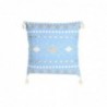 Cushion DKD Home Decor Blue Polyester Cotton White (60 x 20 x 60 cm) - Article for the home at wholesale prices