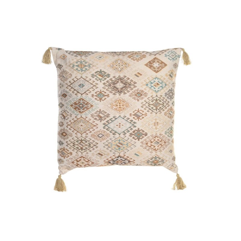 Coussin DKD Home Decor Beige Polyester Coton Aluminium Losanges (60 x 20 x 60 cm) à prix grossiste - Article pour la maison à prix de gros