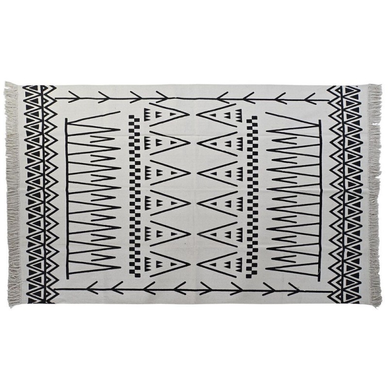 Tapis DKD Home Decor Noir Blanc Ikat (160 x 250 x 0,7 cm) à prix de gros - Article pour la maison à prix grossiste