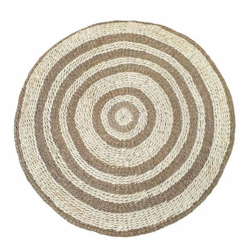 Tapis DKD Home Decor Beige Marron (150 x 1 x 150 cm) - Article pour la maison à prix grossiste