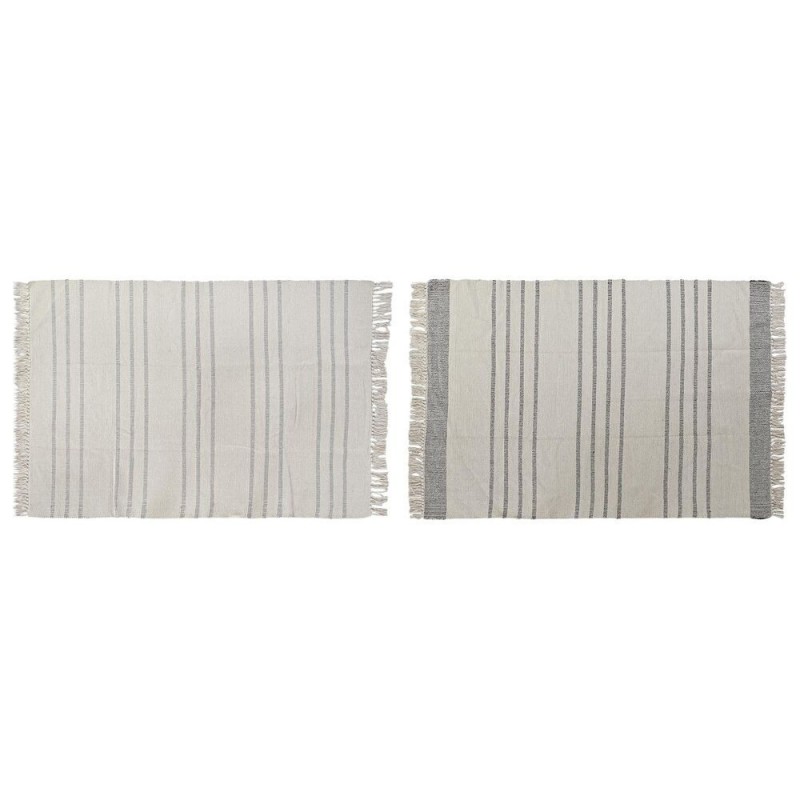 Tapis DKD Home Decor Gris Blanc (120 x 180 x 0,75 cm) (2 Unités) - Article pour la maison à prix de gros