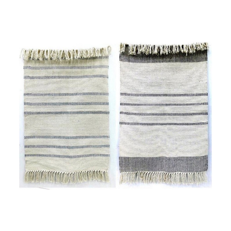 Carpet DKD Home Decor Grey White Fringe Boho (200 x 290 x 0.75 cm) (2 Units) - Article for the home at wholesale prices