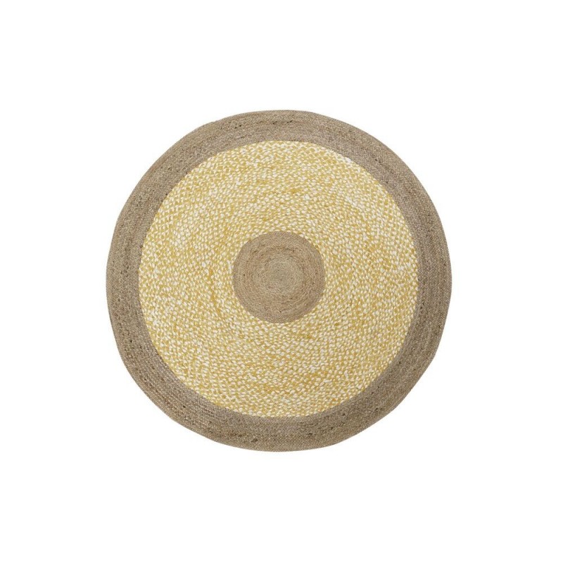 Tapis DKD Home Decor Marron Blanc Jaune (148 x 148 x 1 cm) - Article pour la maison à prix de gros