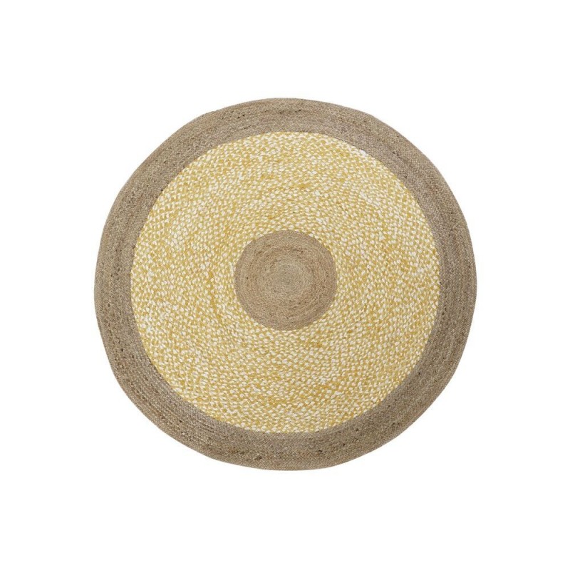 Tapis DKD Home Decor Marron Blanc Jaune (200 x 200 x 1 cm) - Article pour la maison à prix grossiste