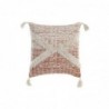 Coussin DKD Home Decor Beige Orange Polyester Coton Aluminium Frange (45 x 10 x 45 cm) - Article pour la maison à prix de gros