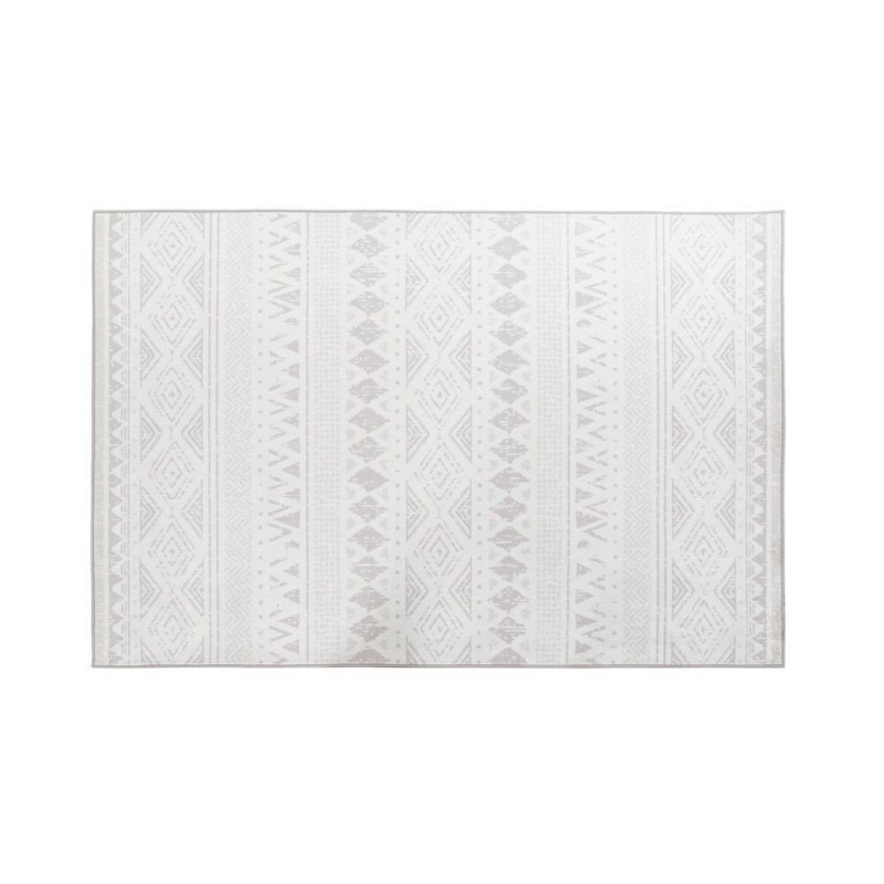 Rug DKD Home Decor Gris Blanc Ikat (120 x 180 x 0.4 cm) - Article for the home at wholesale prices