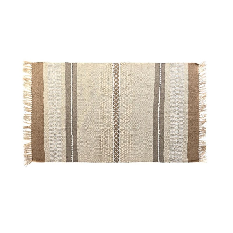 Tapis DKD Home Decor Marron Polyester Coton (117 x 198 x 0,7 cm) - Article pour la maison à prix grossiste