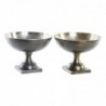 Centre de Table DKD Home Decor Argenté Doré Aluminium Moderne (25 x 25 x 19 cm) (2 Unités) - Article pour la maison à prix de gros