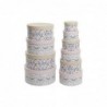 Jeu de Caisses de Rangement Empilables DKD Home Decor animaux Rond Fleurs Carton (37,5 x 37,5 x 18 cm) - Article pour la maison à prix de gros Jeu de Caisses de Rangement Empilables DKD Home Decor animaux Rond Fleurs Carton (37,5 x 37,5 x 18 cm) - Article pour la maison à prix de gros