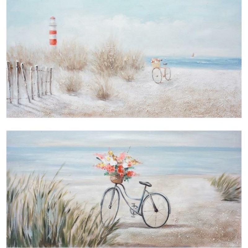 Frame DKD Home Decor Mediterranean Beach (140 x 3.5 x 70 cm) (2 Units) - Article for the home at wholesale prices