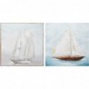 Frame DKD Home Decor Sailboat (100 x 3.5 x 100 cm) (2 Units) - Article for the home at wholesale prices