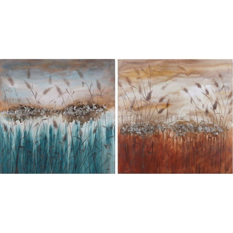 Cadre DKD Home Decor Moderne (100 x 3,5 x 100 cm) (2 Unités) - Article pour la maison à prix de gros