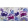 Cadre DKD Home Decor Coquelicot Shabby Chic (80 x 3,5 x 80 cm) (2 Unités) - Article pour la maison à prix grossiste