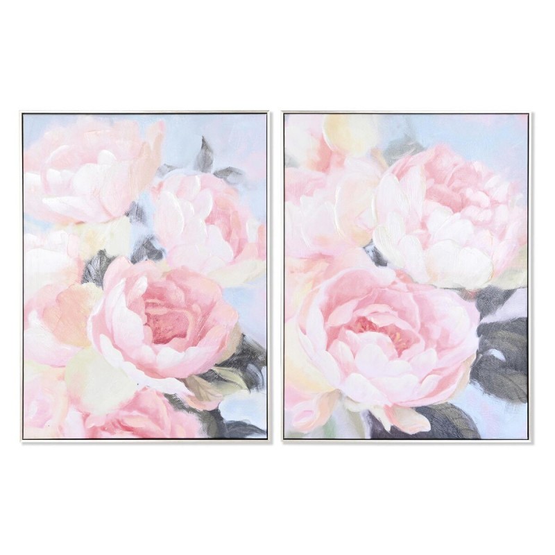 Cadre DKD Home Decor Fleurs (60 x 3 x 80 cm) (2 Unités) à prix de gros - Article pour la maison à prix grossiste