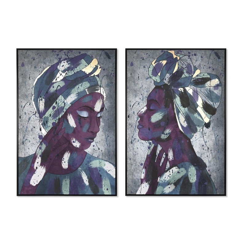 Cadre DKD Home Decor Colonial Africaine (83 x 4,5 x 123 cm) (2 Unités) - Article pour la maison à prix grossiste