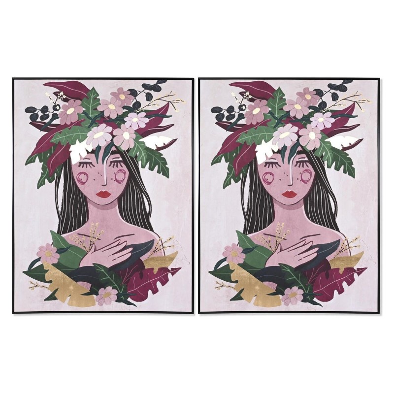 Cadre DKD Home Decor Fleurs (103 x 4,5 x 143 cm) (2 Unités) à prix de gros - Article pour la maison à prix grossiste
