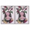 Cadre DKD Home Decor Fleurs (103 x 4,5 x 143 cm) (2 Unités) - Article pour la maison à prix grossiste