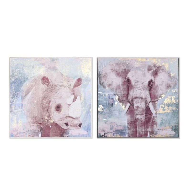 Cadre DKD Home Decor Eléphant Moderne (103 x 4,5 x 103 cm) (2 Unités) à prix grossiste - Article pour la maison à prix de gros