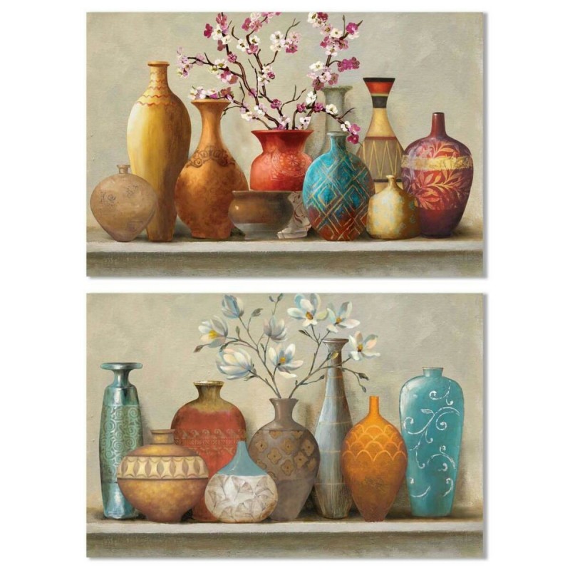 Cadre DKD Home Decor Vase Colonial (120 x 3 x 80 cm) (2 Unités) - Article pour la maison à prix grossiste
