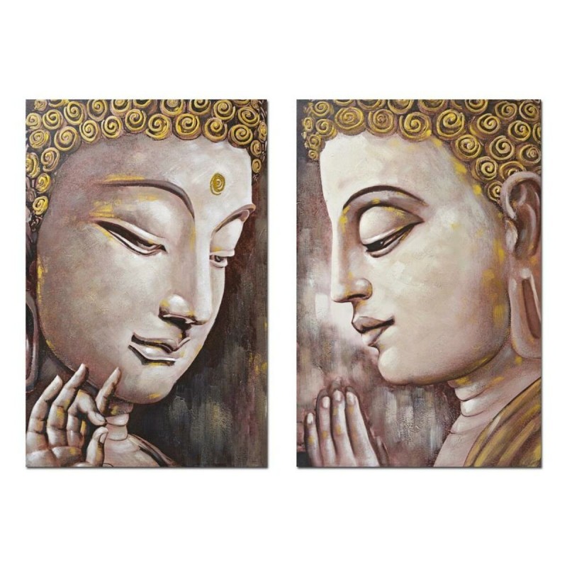 Cadre DKD Home Decor Buda Oriental (80 x 3 x 120 cm) (2 Unités) - Article pour la maison à prix de gros