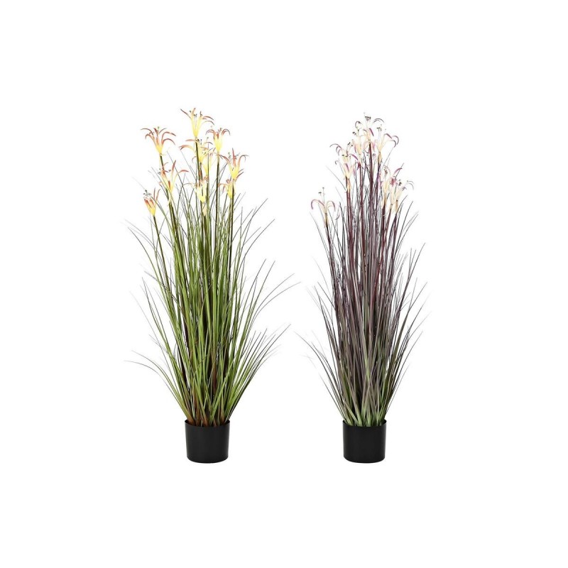 Plante décorative DKD Home Decor Métal Orange Bordeaux PVC Lys (35 x 35 x 114 cm) (2 Unités) - Article pour la maison à prix de gros