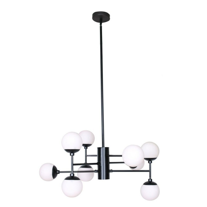 Suspension DKD Home Decor Verre Noir (76.2 x 76.2 x 40.64 cm) - Article pour la maison à prix de gros
