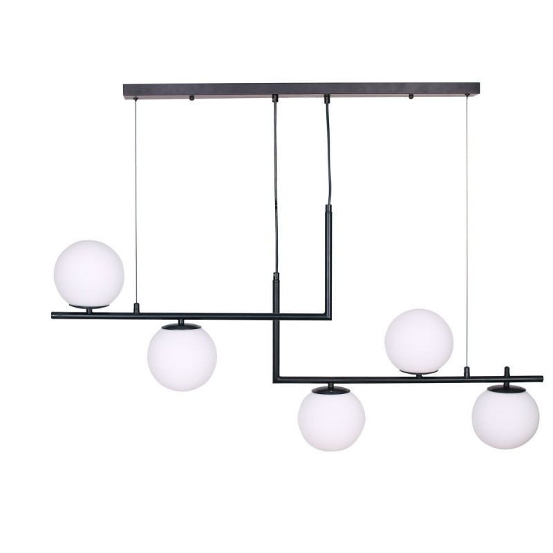 Hanging lamp DKD Home Decor Glass Black Metal (110 x 35 x 43 cm) - Article for the home at wholesale prices
