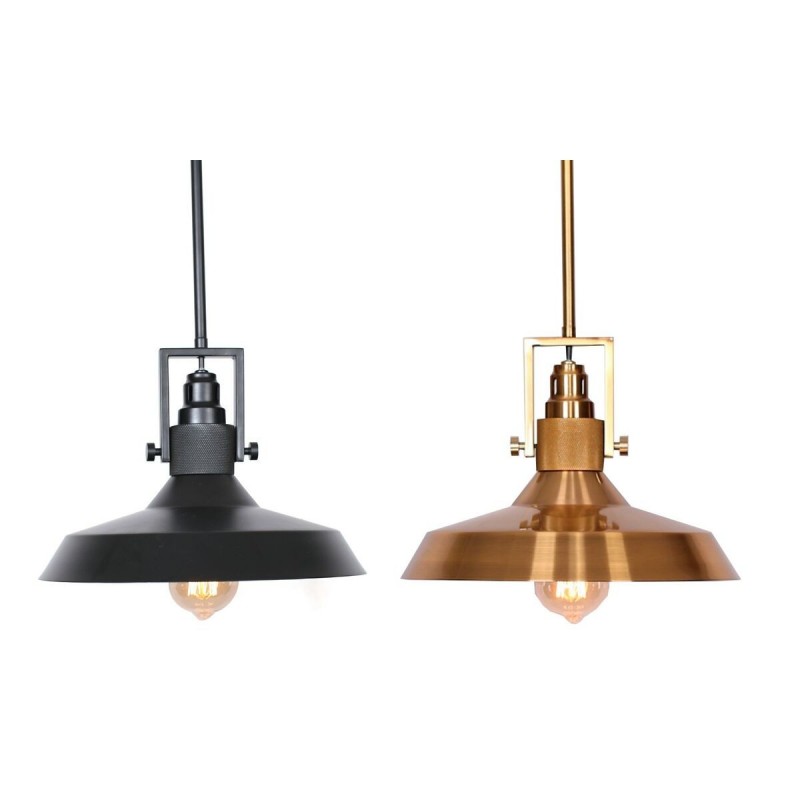 Suspension DKD Home Decor Noir Doré Métal (30,5 x 30,5 x 25.4 cm) (2 Unités) - Article pour la maison à prix de gros