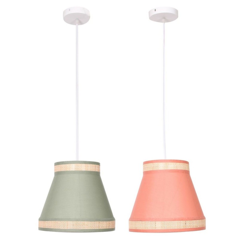 Suspension DKD Home Decor Naturel Orange Polyester Vert Rotin (28 x 28 x 28 cm) (2 Unités) à prix de gros - Article pour la maison à prix grossiste