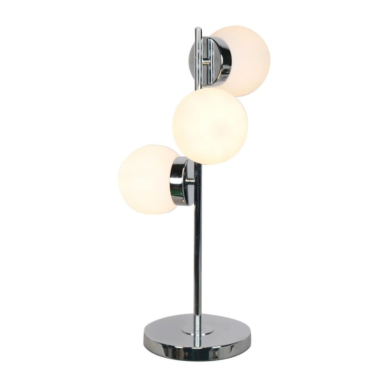 Lampe de bureau DKD Home Decor Verre Argenté Métal Blanc Moderne (23 x 23 x 49 cm) - Article pour la maison à prix grossiste
