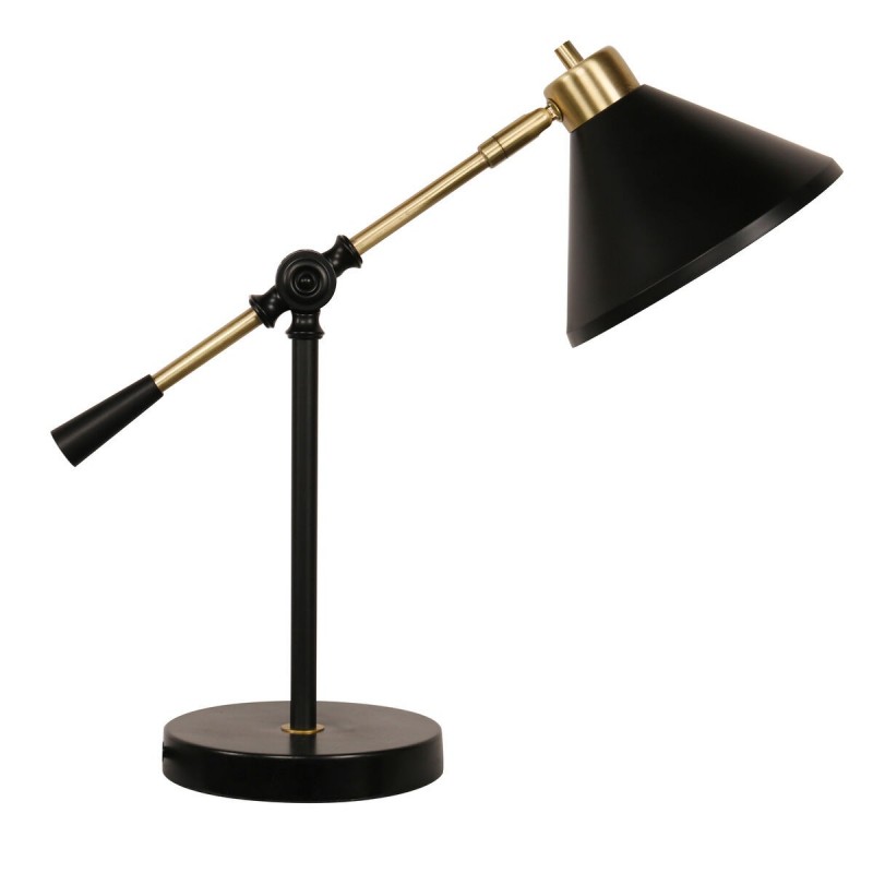 Desk Lamp DKD Home Decor Black Gold Metal (17.7 x 38 x 40.6 cm) - Article for the home at wholesale prices
