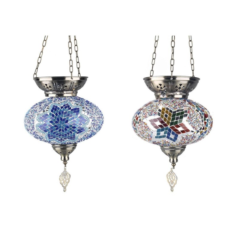 Suspension DKD Home Decor Verre Métal Multicouleur (25 x 25 x 40 cm) (2 Unités) à prix de gros - Article pour la maison à prix grossiste