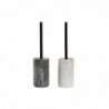 Toilet brush DKD Home Decor Stainless steel Resin (9.5 x 9.5 x 38 cm) (2 Units) - Article for the home at wholesale prices