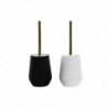 Brosse de salle de wc DKD Home Decor Noir Acier inox Blanc PS (12 x 12 x 34,5 cm) (2 Unités) - Article pour la maison à prix de gros Brosse de salle de wc DKD Home Decor Noir Acier inox Blanc PS (12 x 12 x 34,5 cm) (2 Unités) - Article pour la maison à prix de gros