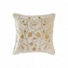 Cushion DKD Home Decor Doré Polyester Fleurs (45 x 10 x 45 cm) - Article for the home at wholesale prices