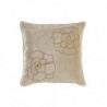 Cushion DKD Home Decor Doré Polyester Fleurs (45 x 10 x 45 cm) - Article for the home at wholesale prices